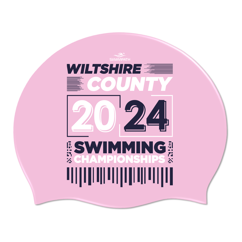 Wiltshire County ASA County Championships 2024 Silicone Swimming Cap - Baby Pink-Event-Wiltshire-SwimPath