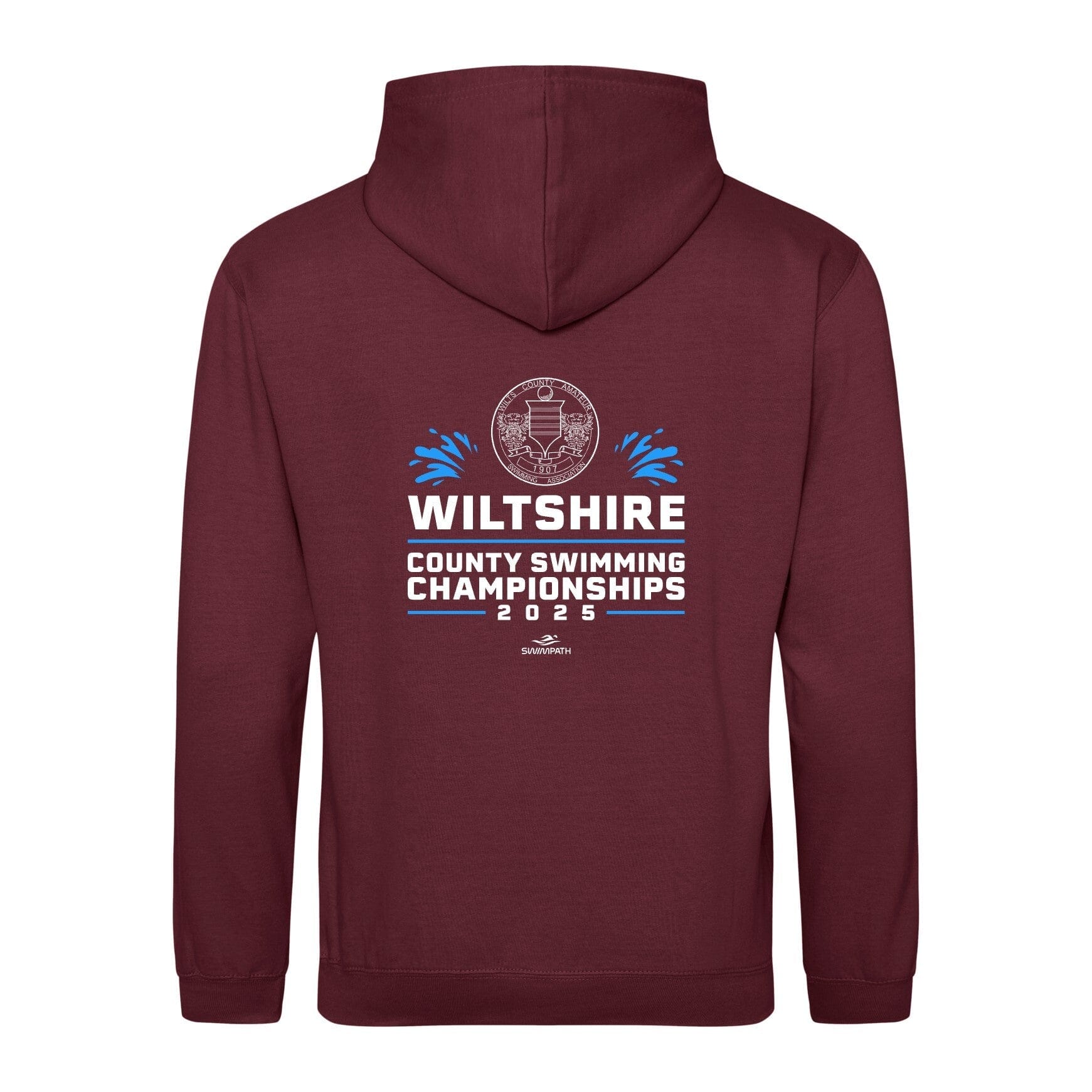 Wiltshire County ASA County Championships 2025 Hoodie - Burgundy Smoke-Event-Wiltshire-SwimPath