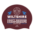 Wiltshire County ASA County Championships 2025 Silicone Swimming Cap - Burgundy-Event-Wiltshire-SwimPath