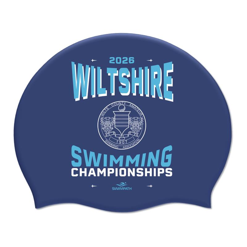 Wiltshire County ASA County Championships 2026 Silicone Suede Swimming Cap - Navy-Event-Wiltshire-SwimPath