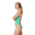 Women's Club Training Solid Tri Back Swimsuit - Turquoise/Pink-Swimsuit-Speedo-SwimPath