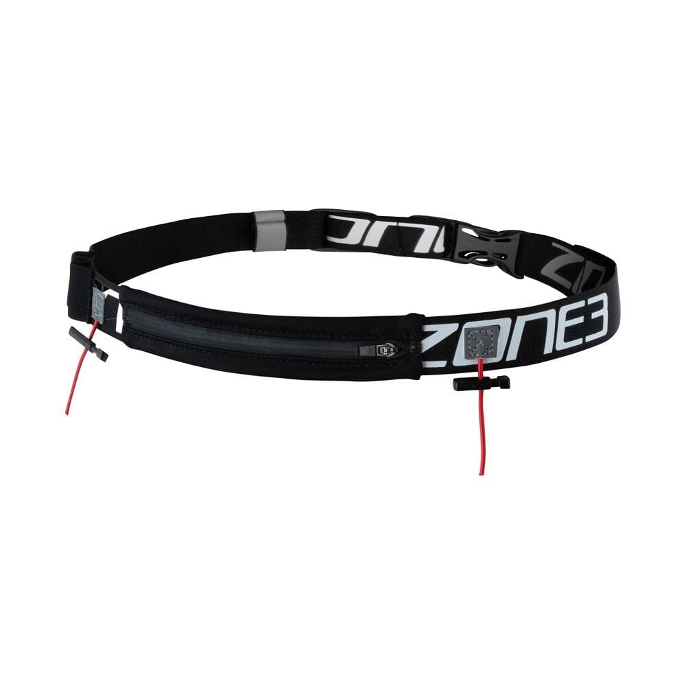 Zone3 Race Belt With Lycra Bag - Black/Red/White – SwimPath