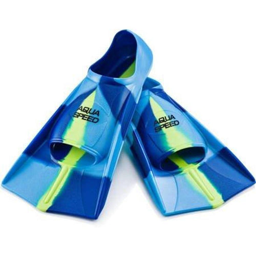 Aqua Speed Training Fins - Blue/Yellow-Fins-Aqua Speed-SwimPath