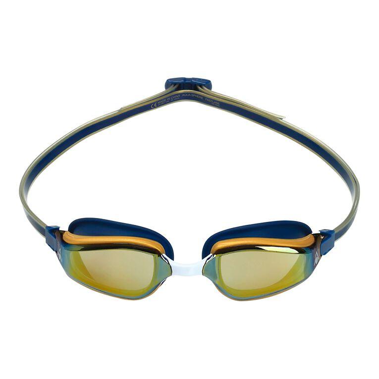 Aqua Sphere Fastlane Titanium Mirror Goggles - Navy/Gold-Goggles-Aqua Sphere-SwimPath