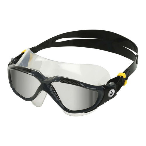 Aqua Sphere Vista Swim Mask - Dark Grey Black Silver Titanium Mirrored-Goggles-Aqua Sphere-SwimPath