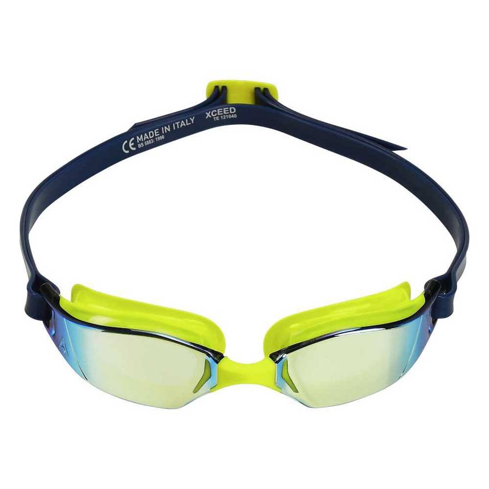 Aqua Sphere XCEED Goggles Bright Yellow/Navy Blue SwimPath