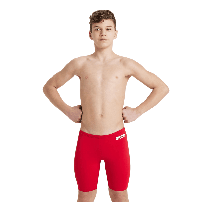 Arena Boy's Team Swim Solid Jammer - Red/White-Training Jammers-Arena-SwimPath