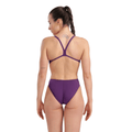 Arena Womens Team Swimsuit Challenge Solid - Plum/White-Swimsuit-Arena-SwimPath