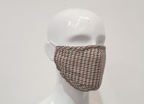 Brown Check Face Cover-Face Cover-Face Mask For Sale UK-SwimPath