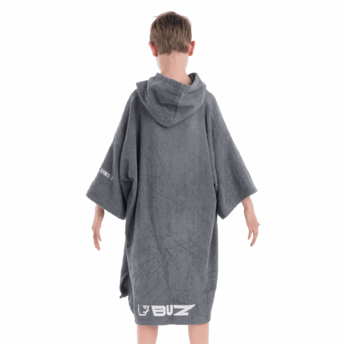 Buz Junior Unisex Hooded Changing Robe - Rock Grey-Changing Robe-Buz-SwimPath