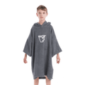 Buz Junior Unisex Hooded Changing Robe - Rock Grey-Changing Robe-Buz-SwimPath