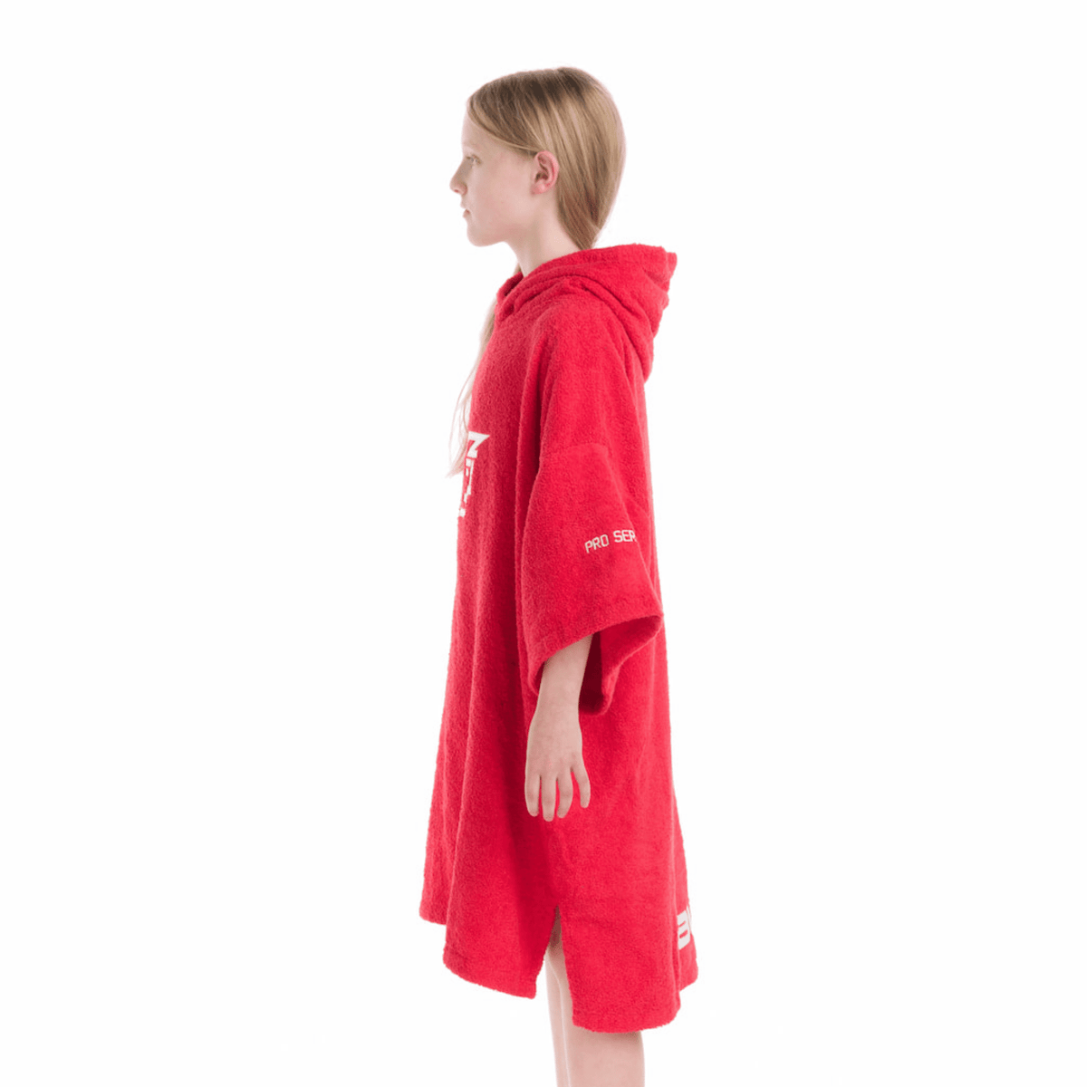 Buz Junior Unisex Hooded Changing Robe - Sunset Red-Changing Robe-Buz-SwimPath