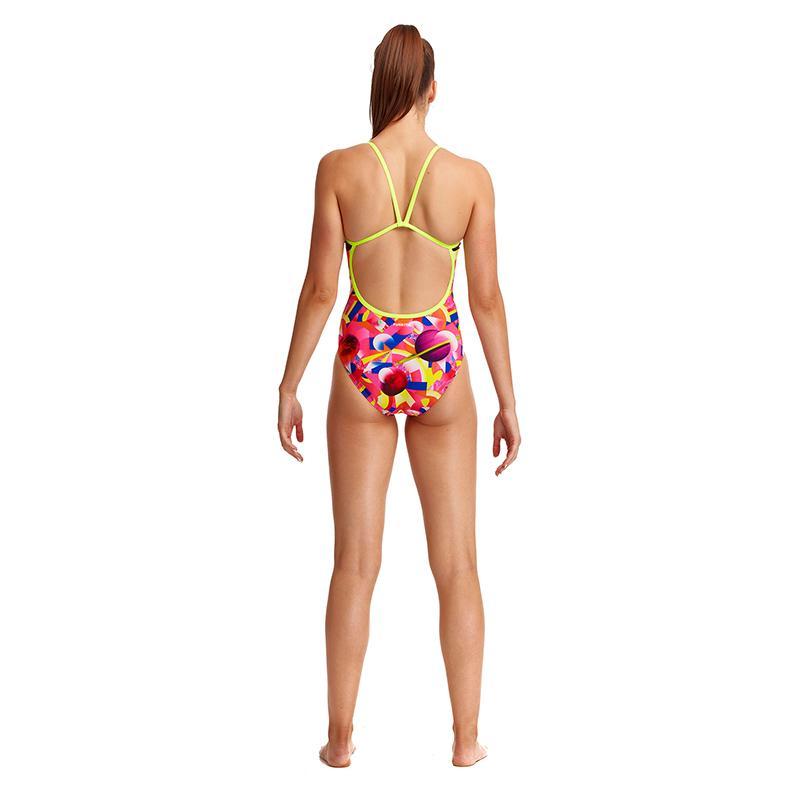 Funkita Pink Pluto Ladies Single Strap Swimsuit-Swimsuit-Funkita-SwimPath