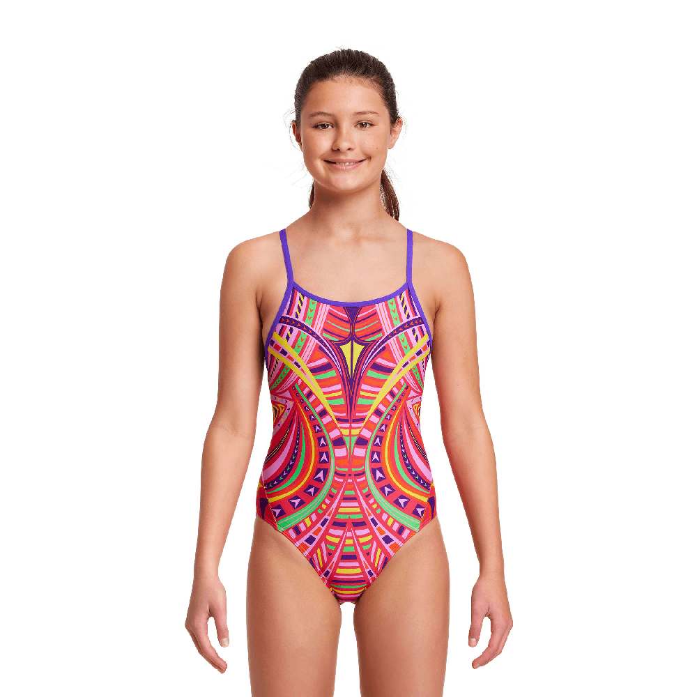 Funkita Primal Party Girl's Diamond Back Swimsuit-Swimsuit-Funkita-SwimPath