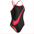 Nike Big Swoosh Women's Swimsuit - Black Pink-Swimsuit-Nike-28-SwimPath