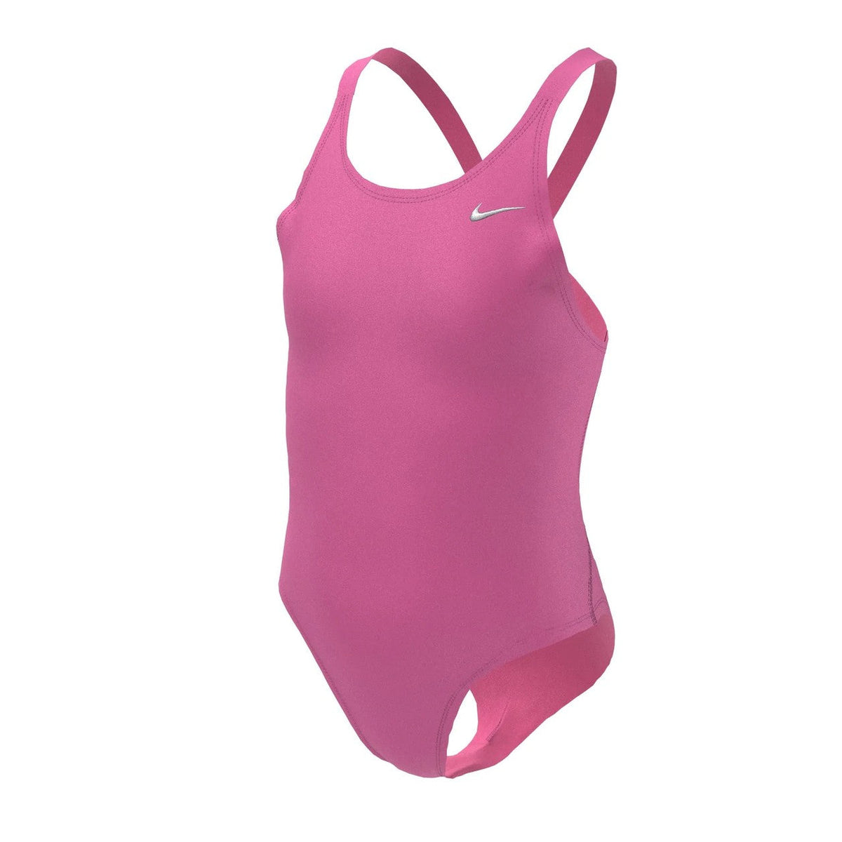 Nike Hydrastrong Solid Fastback Junior Girls One Piece - Hyper Pink-Swimsuit-Nike-SwimPath