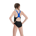 Speedo Digital Placement Splashback Girls Swimsuit - Black/Blue-Swimsuit-Speedo-SwimPath