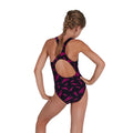 Speedo Girl's Boom Logo Medalist Swimsuit - Black/Pink-Swimsuit-Speedo-SwimPath