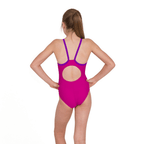 Speedo Girl's Boom Logo Thinstrap Muscleback Swimsuit - Purple-Swimsuit-Speedo-SwimPath