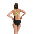Speedo Placement Thinstrap Muscleback Swimsuit - Black/Green-Swimsuit-Speedo-36-SwimPath
