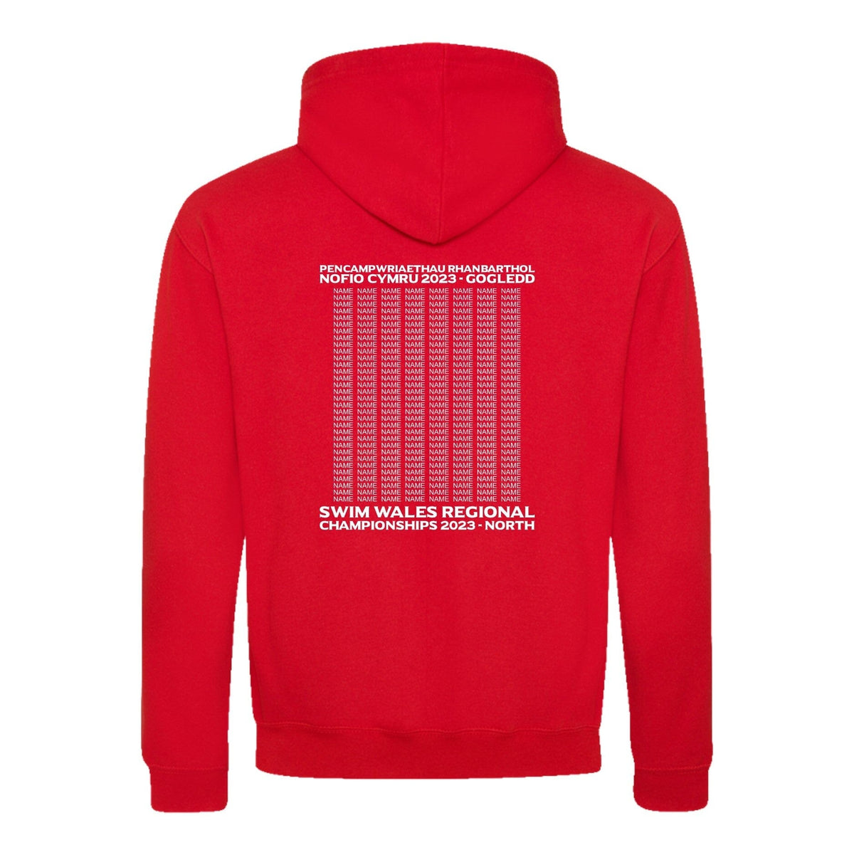 Swim Wales North Region Regional Championships 2023 Hoodie - Red / Black-Event-Swim Wales North-SwimPath