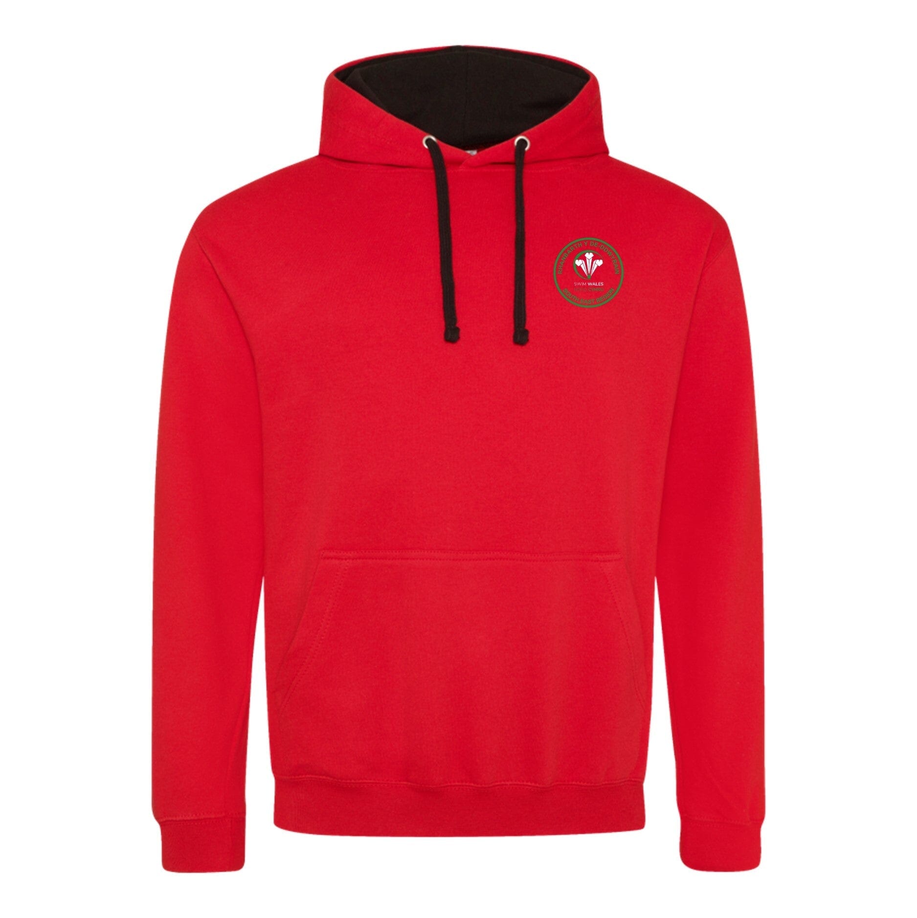 Swim Wales South East Region Regional Championships 2023 Hoodie - Red / Black-Event-Swim Wales South East-S-SwimPath
