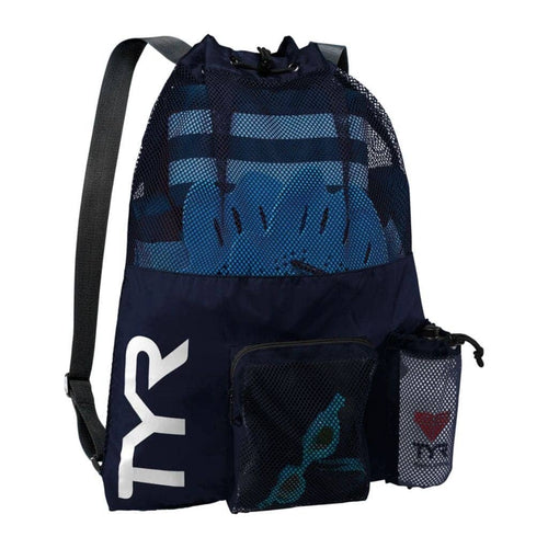 TYR Mesh Mummy Backpack - Navy-Bags-TYR-SwimPath