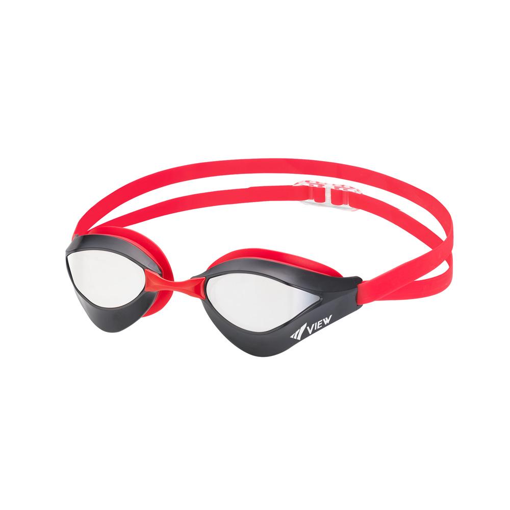 View Blade ORCA Mirrored Goggles - Black/Red/Silver-Goggles-View-SwimPath